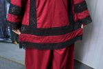 Maroon Black Embroidered Stitched Suit - Image 3