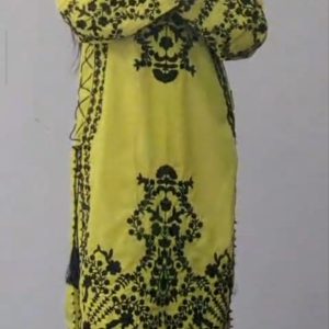 Heavy embroidery work on shirt and sleeves front side full embroided hand made moti work on sleeves and daman 3PCS Article Size measurement Chest:20 Shirt length:40 Stuff lawn Trouser length:40 Stuff lawn Duppta stuff organza All size’s available