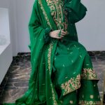 Heavy embroidery on shirt's front side sleeves and duppta All over trouser are embroidered All over duppta embroidered 3PCS Artical Size measurement Chest :20 Shirt length :38 Stuff lawn Trouser length :40 Stuff lawn Duppta stuff pure All sizes Available